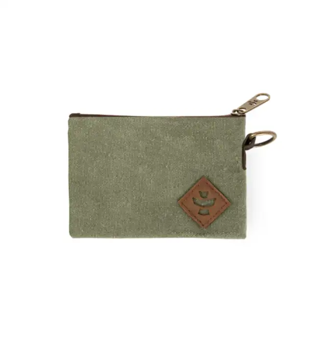 Revelry The Mini Broker - Smell Proof Zippered Small Stash Bag - Sage