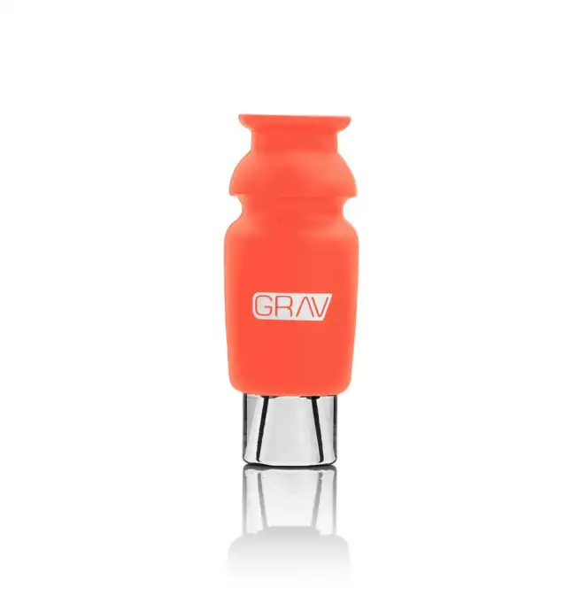 GRAV® Silicone-Capped Glass Crutch - Scarlet Orange