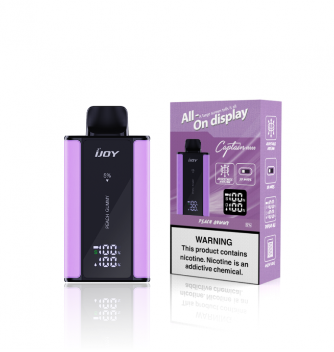 iJoy Bar Captain 10K Disposable 5% - Peach Gummy