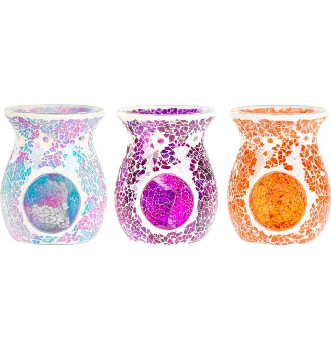 Assorted Mosaic Glass Oil Burners