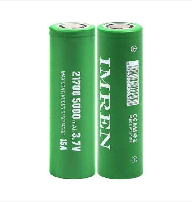 Imren 21700 5000mAh 15A 2pk