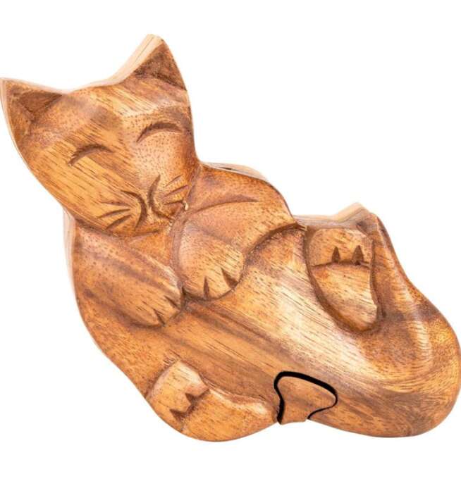 Playful Cat Puzzle Box