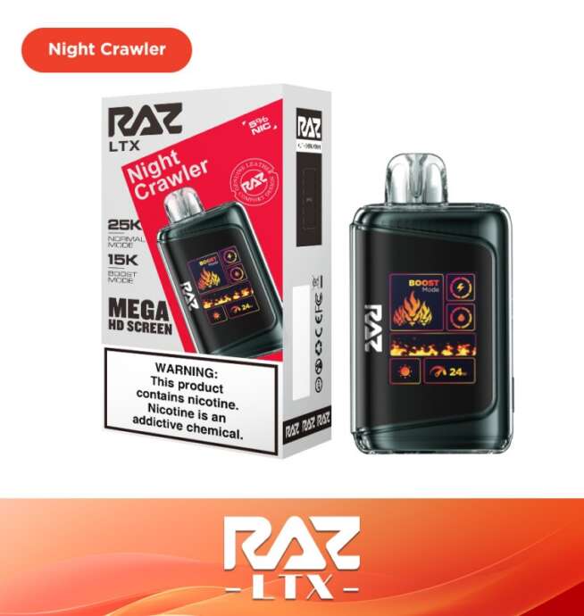 RAZ LTX 25K Disposable 5% – Night Crawler