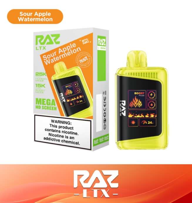 RAZ LTX 25K Disposable 5% – Sour Apple Watermelon