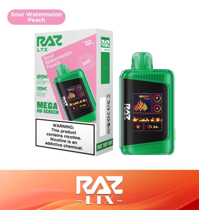 RAZ LTX 25K Disposable 5% – Sour Watermelon Peach