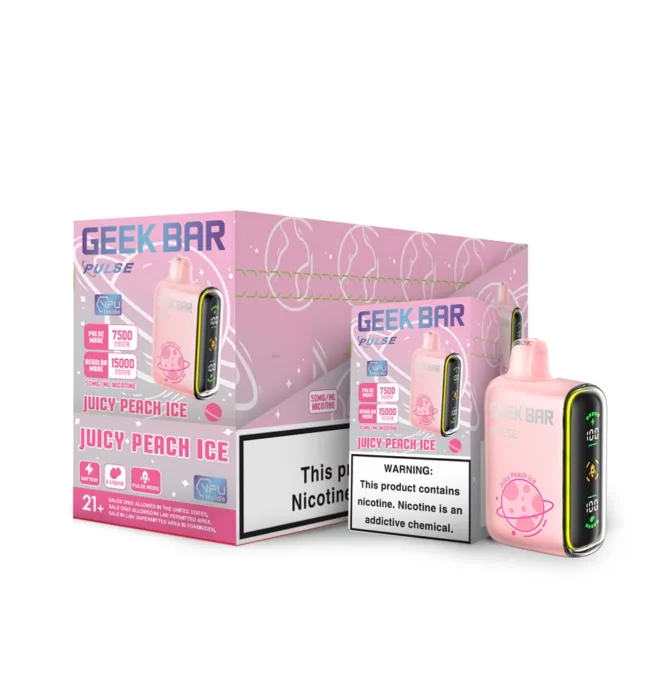 Geek Bar Pulse Disposable – Juicy Peach Ice - Vaping Elements