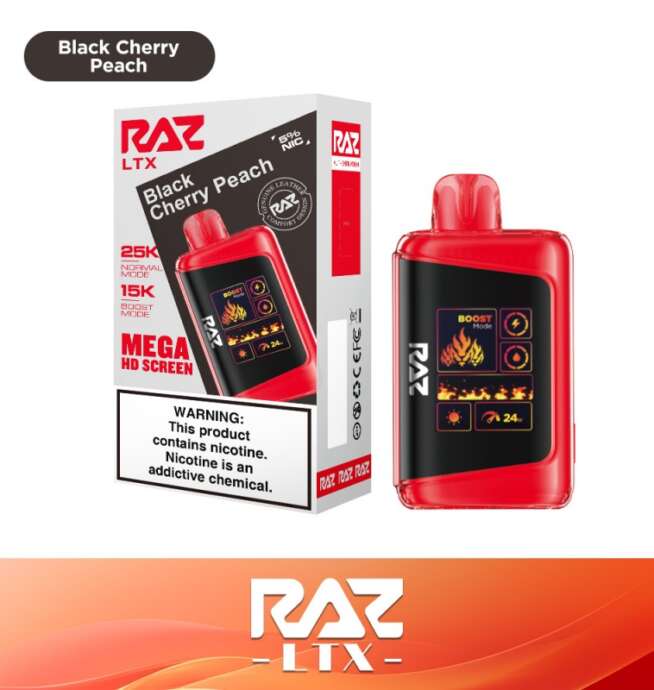 RAZ LTX 25K Disposable 5% – Black Cherry Peach