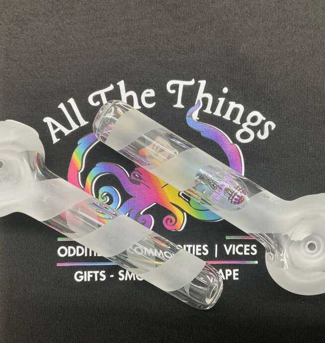 Candy Cane Hand Pipes - Clear