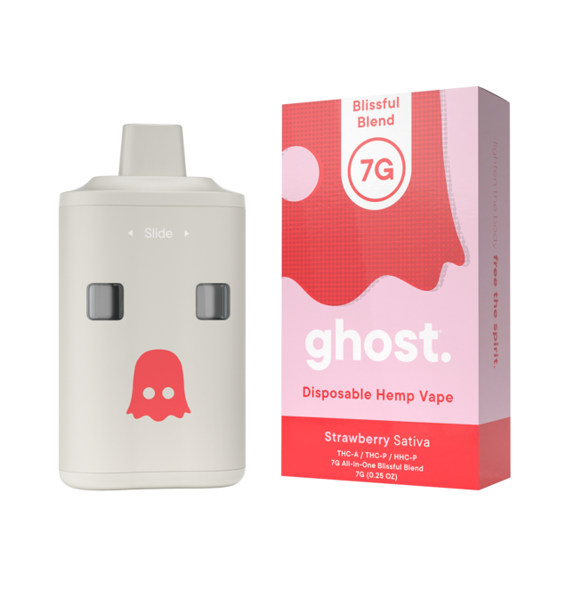 Ghost Blissful Blend Disposable 7g – Strawberry (Sativa)