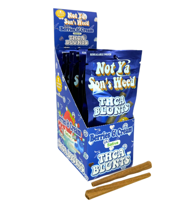 Not Ya Son’s Weed THCA 1.5 Gram Blunts 2ct – Berries & Cream (Sativa)