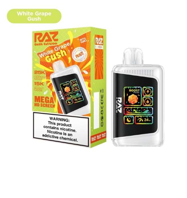 RAZ LTX 25K Disposable 5% – White Grape Gush